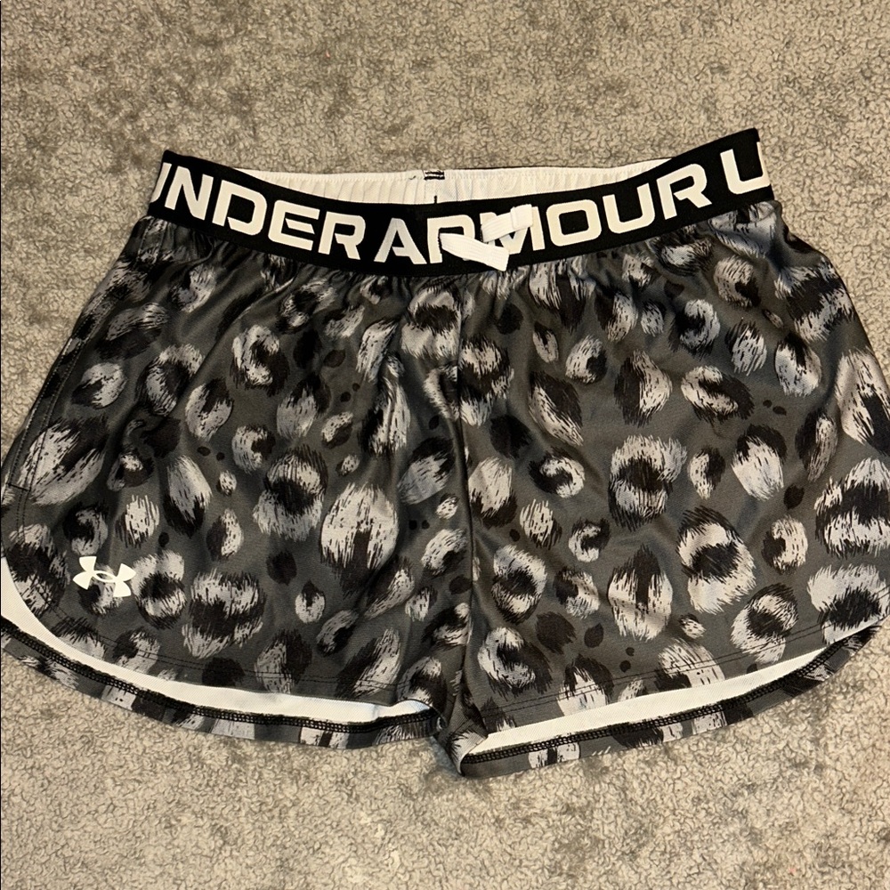 Youth Under Armour Leopard Print Athletic Shorts